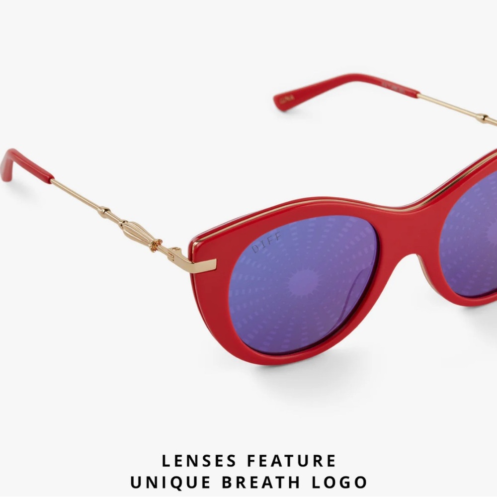 Luna Lovegood Diff Eyewear Harry Potter Sunglasses New with Case - Picture 3 of 7